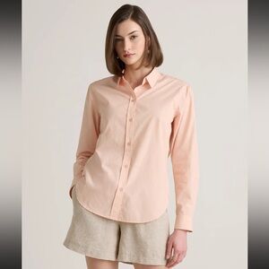 NWOT Quince womens Light Pink Casual Button Down Shirt